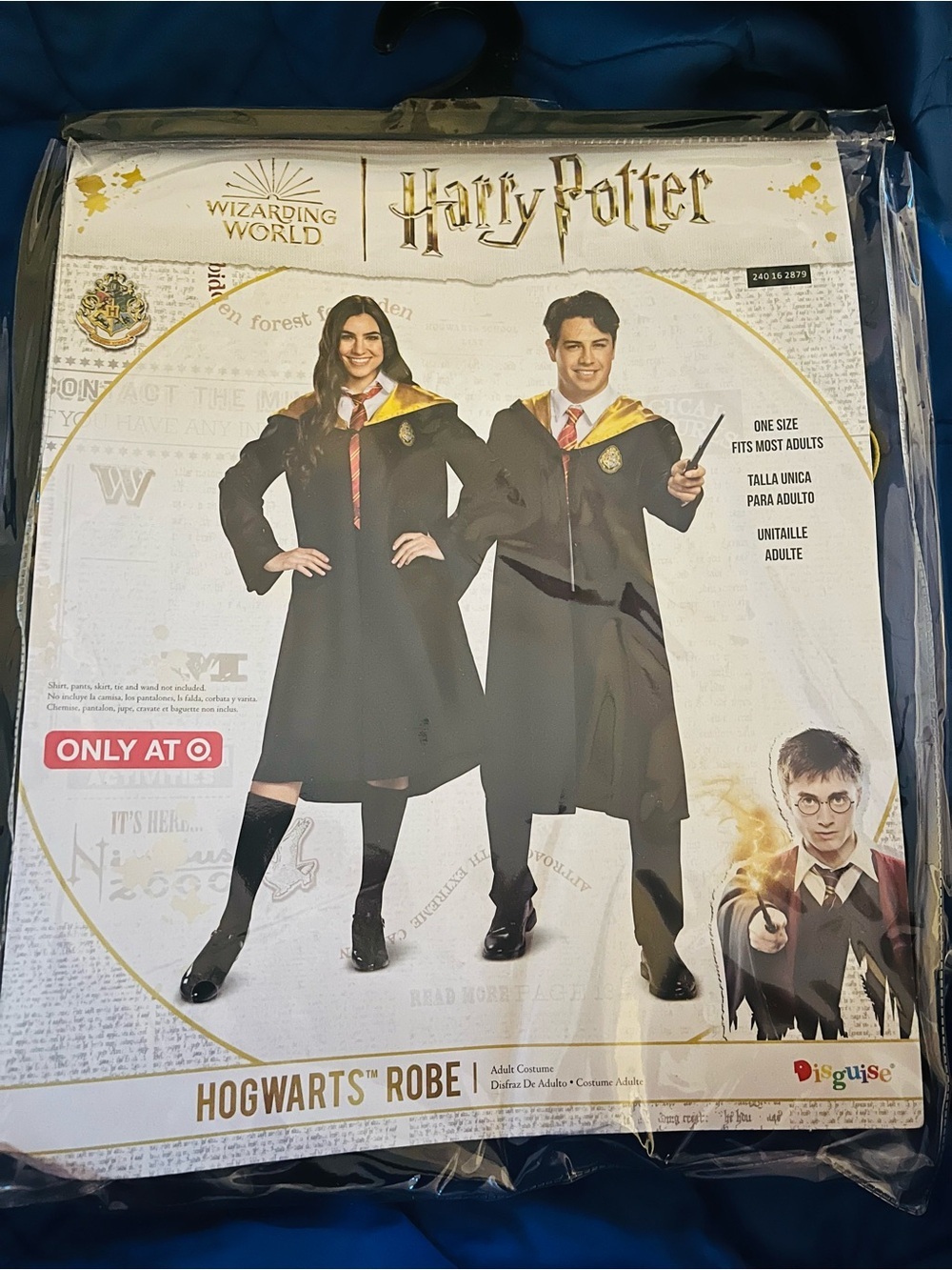 NWT Harry Potter Hogwarts Gryffindor Robe Costume Adult One Size